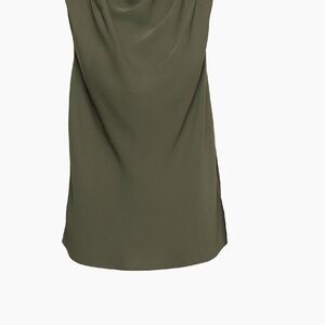 Aritzia Babaton Olive Draped Cowl-Neck Top